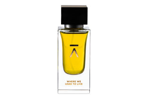 Azman perfumes has launched Where we used to live perfumes in collaboration with famous perfumer/nose Euan McCall He is famous for his own Jorum Studio fragrances as well as for senyoko and neandertal perfumes. Where we used to live is made of honeysuckle, magnolia, black current buds, vanilla, rose, saffron, oud from assam etc. Where we used to live deluxe bottle in white background studio shot.